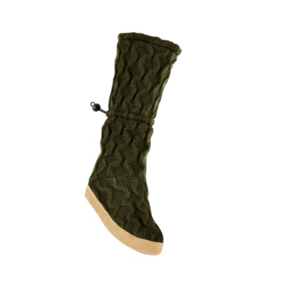 Mukluks Women's Cable Turn-Cuff Slipper Socks