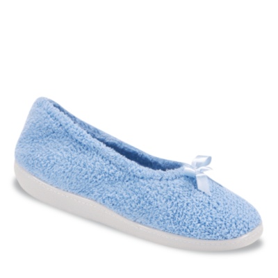FootSmart Women's Micro-Terry Ballerina Indoor Slippers