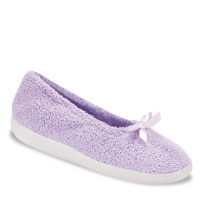FootSmart Women's Micro-Terry Ballerina Indoor Slippers - 71162
