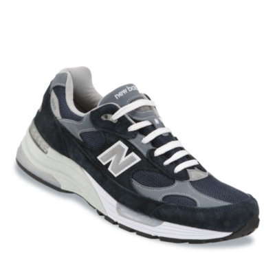 New Balance Men's 992 Tie Athletic Shoes  navy/grey w/2e