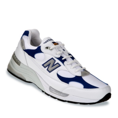 New Balance Men's 992 Tie Walking Shoes  white/blue m/d