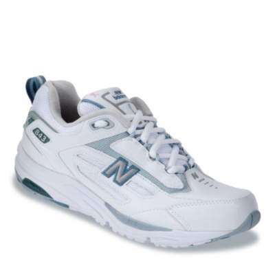 New Balance Women's 843 Tie Walking Shoes  white/blue w/d