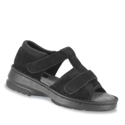 Propet Womens T-Walker Sandals  black nubuck ww/2e