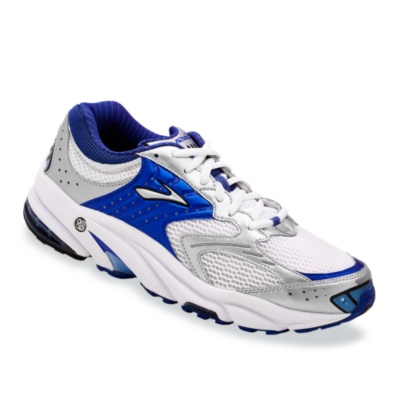 Brooks Mens Beast Walking Shoes  white/silver/blue m/d