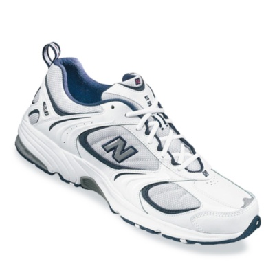 New Balance Mens 557 Tie Walking Shoes  white/navy m/d