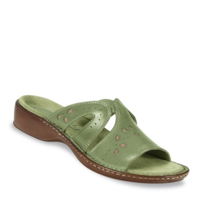 Clarks Women's Ambrosia Slides  grass green