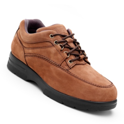 Drew Men's Traveler Tie Oxfords  cognac nubuck m/d