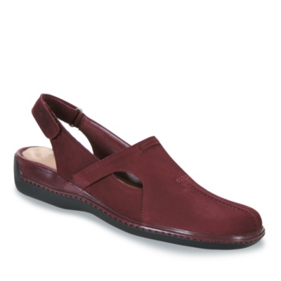 Women's Dress Shoes ~ SoftWalk Women's La Jolla Nubuck Slip-Ons  wine w/d