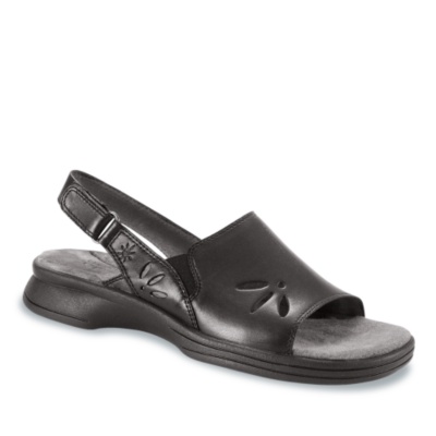 Clarks Womens Sunpop Sandals  black leather w/d