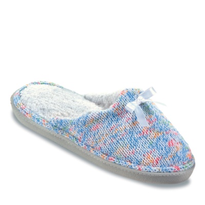 FootSmart Women's 'Confetti Scuff' Slippers  blue multi w/d