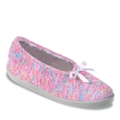 FootSmart Women's 'Confetti Ballerina' Slippers  pink multi w/d