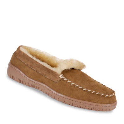 FootSmart Men’s Shearling Slip-On Slippers - 71962