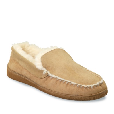 FootSmart Men’s Shearling Moc Moccasin Slippers - 72110