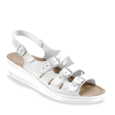 Fly Flot Women's 'Dale' Sandals  white leather