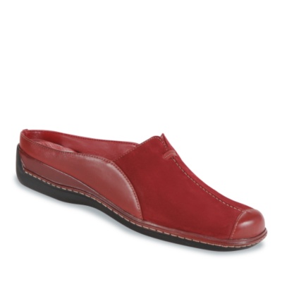 SoftWalk Women's San Mateo Clogs  red nbk/leather ww/2e