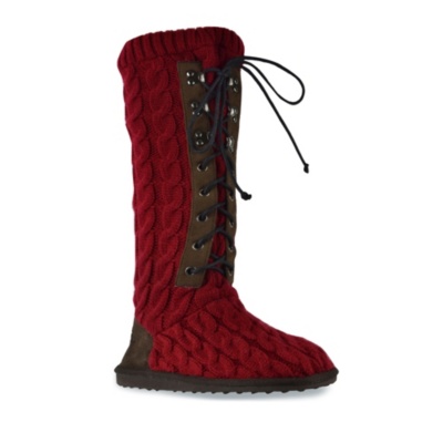 Muk Luks Women's Cable Knit Lace-Up Boots - 81099