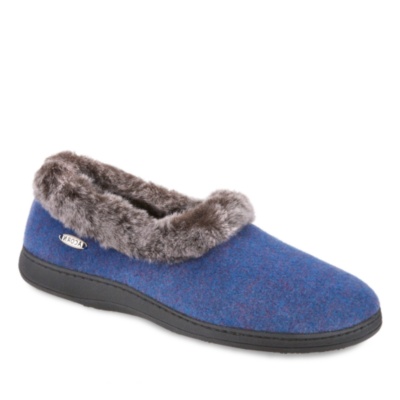 Acorn Women's Chinchilla Collar Indoor / Outdoor Slip-On Slippers - 84131