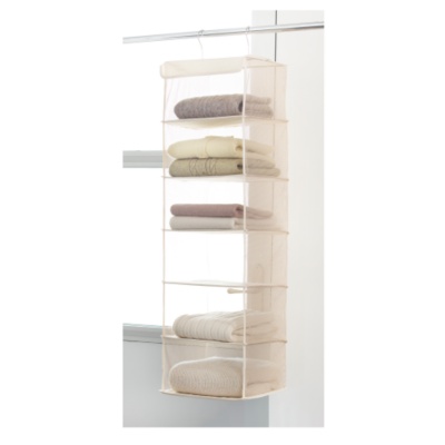 Whitmor Large 6-Shelf Canvas & Mesh Hanging Organizer, Each - 90131