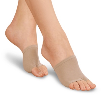 Peda Bella Women's No Show Split Toe Foot Tubes, 2 Packs (2 pair per pack)