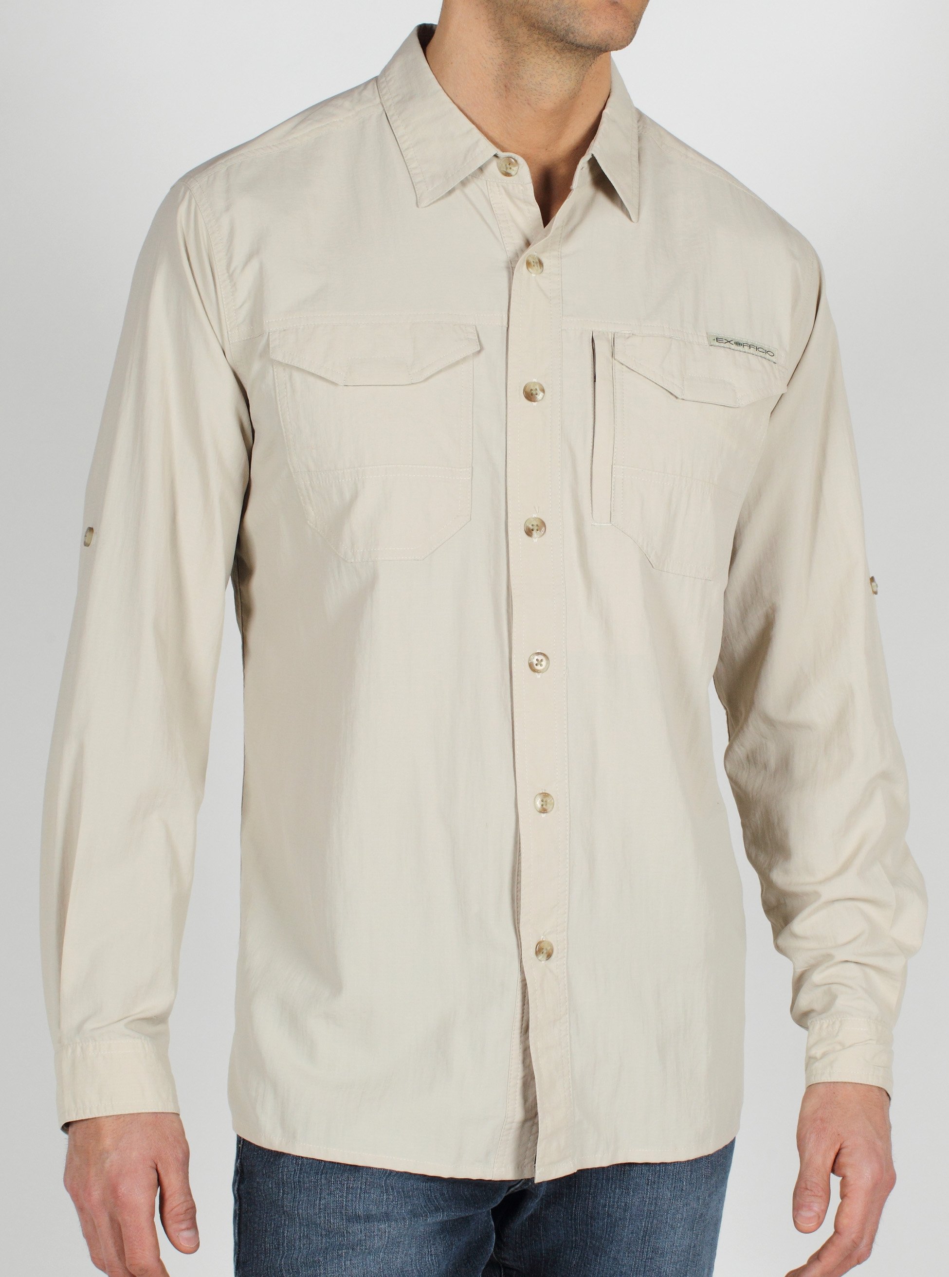 The GeoTrek’r Field is a stylish travel shirt that is just rugged enough for ...