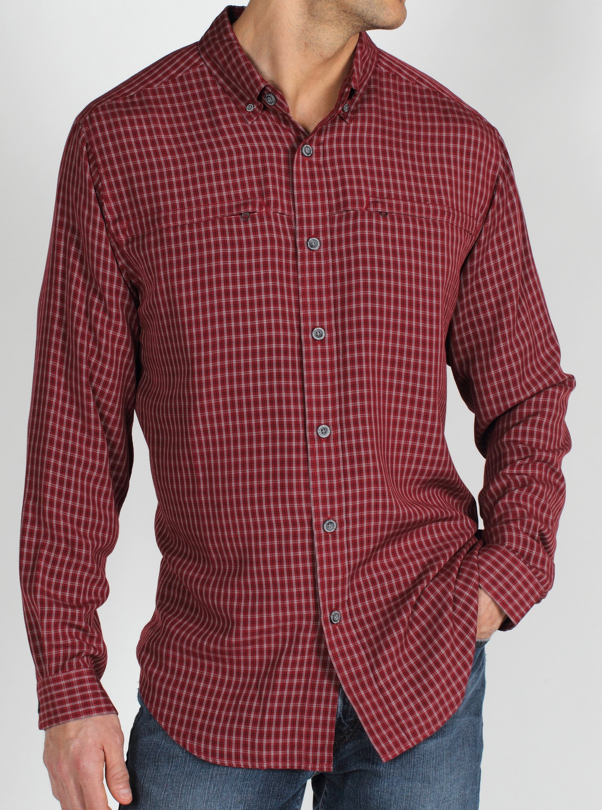 Men's Trifecta™ Plaid Long-Sleeve Shirt