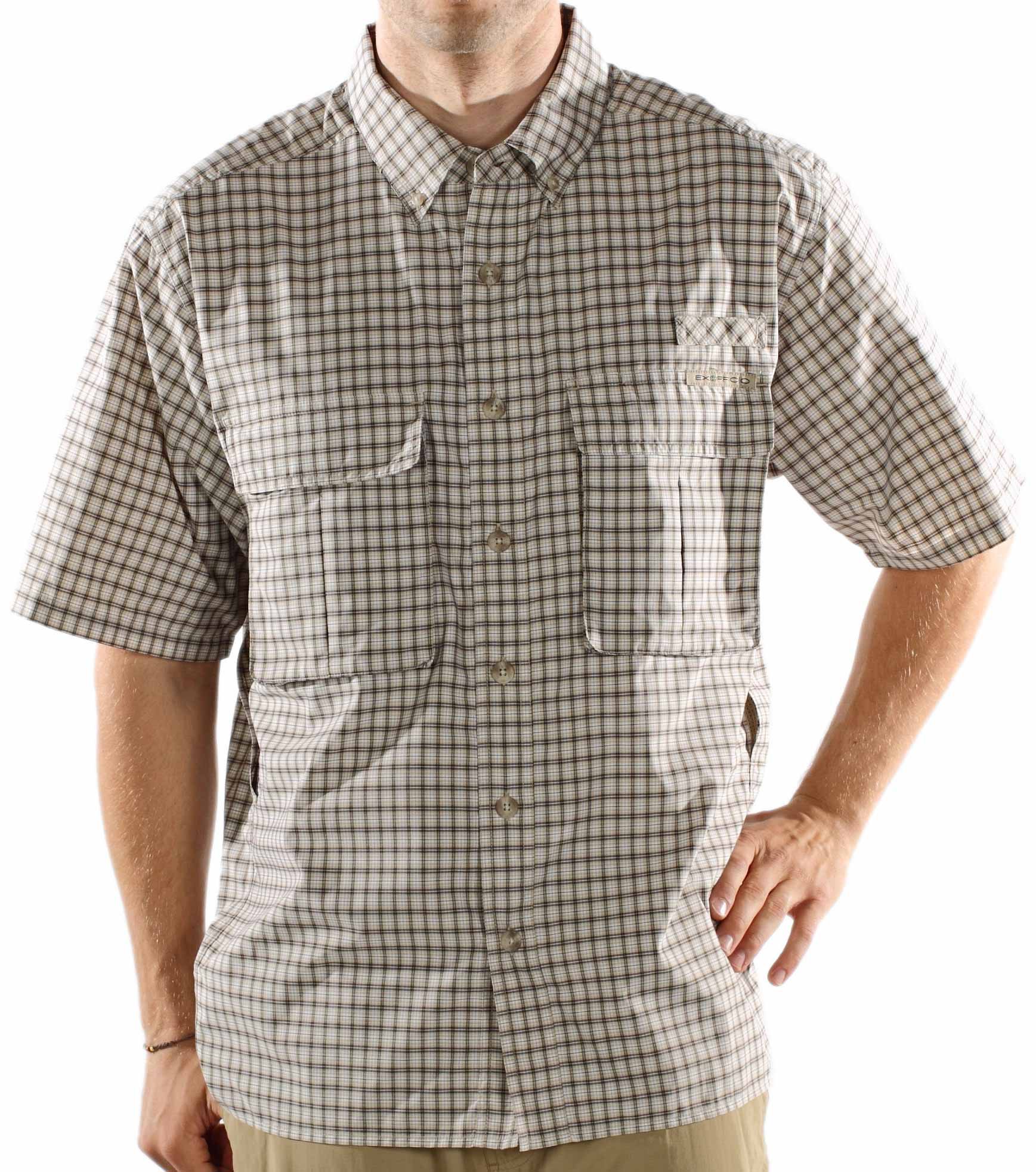 The Air Strip Micro Plaid Short-Sleeve Shirt features Drylite fabric, which ...