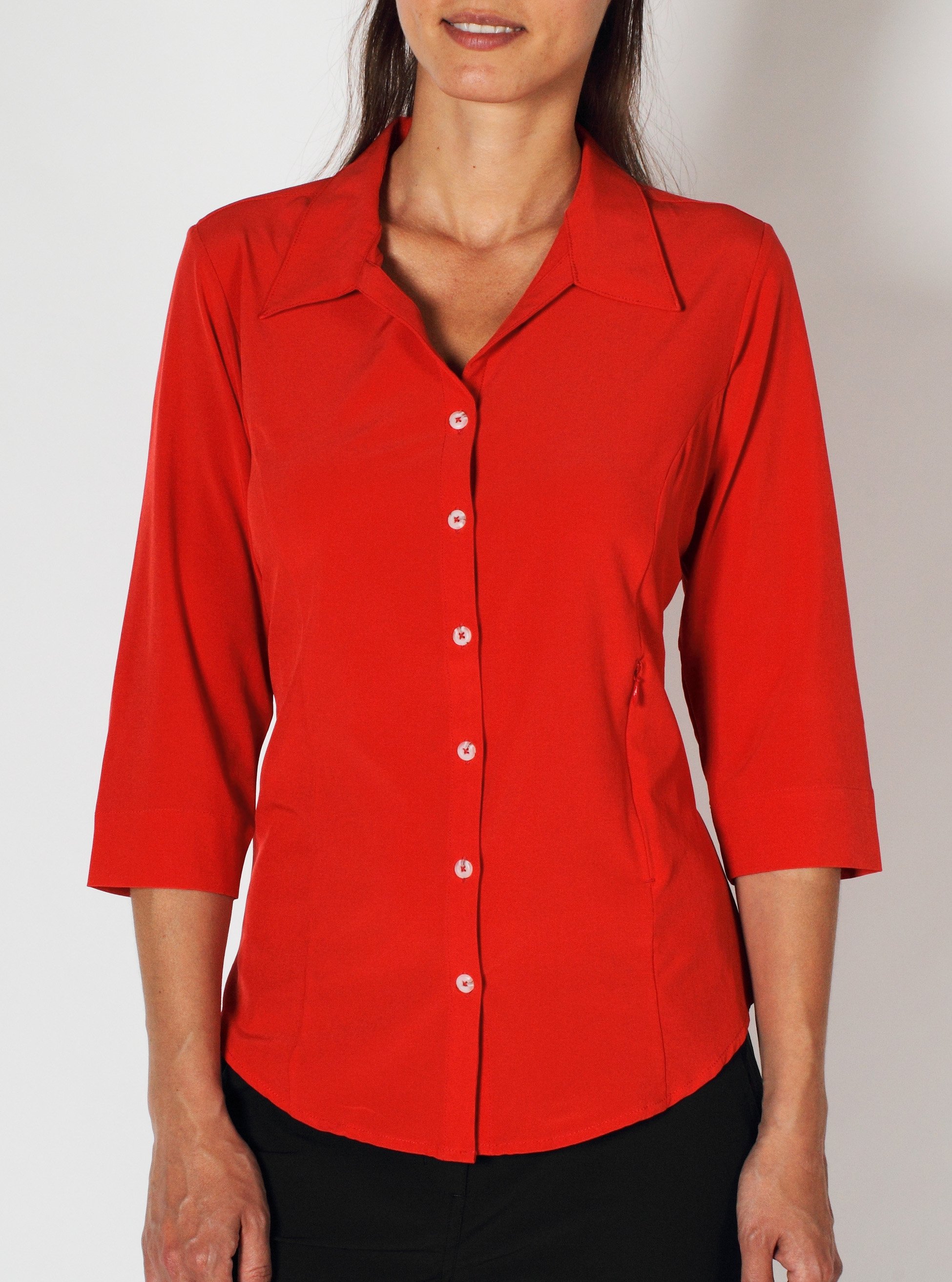 Find Kizmet wherever you journey with this polished travel shirt. Comfortable...