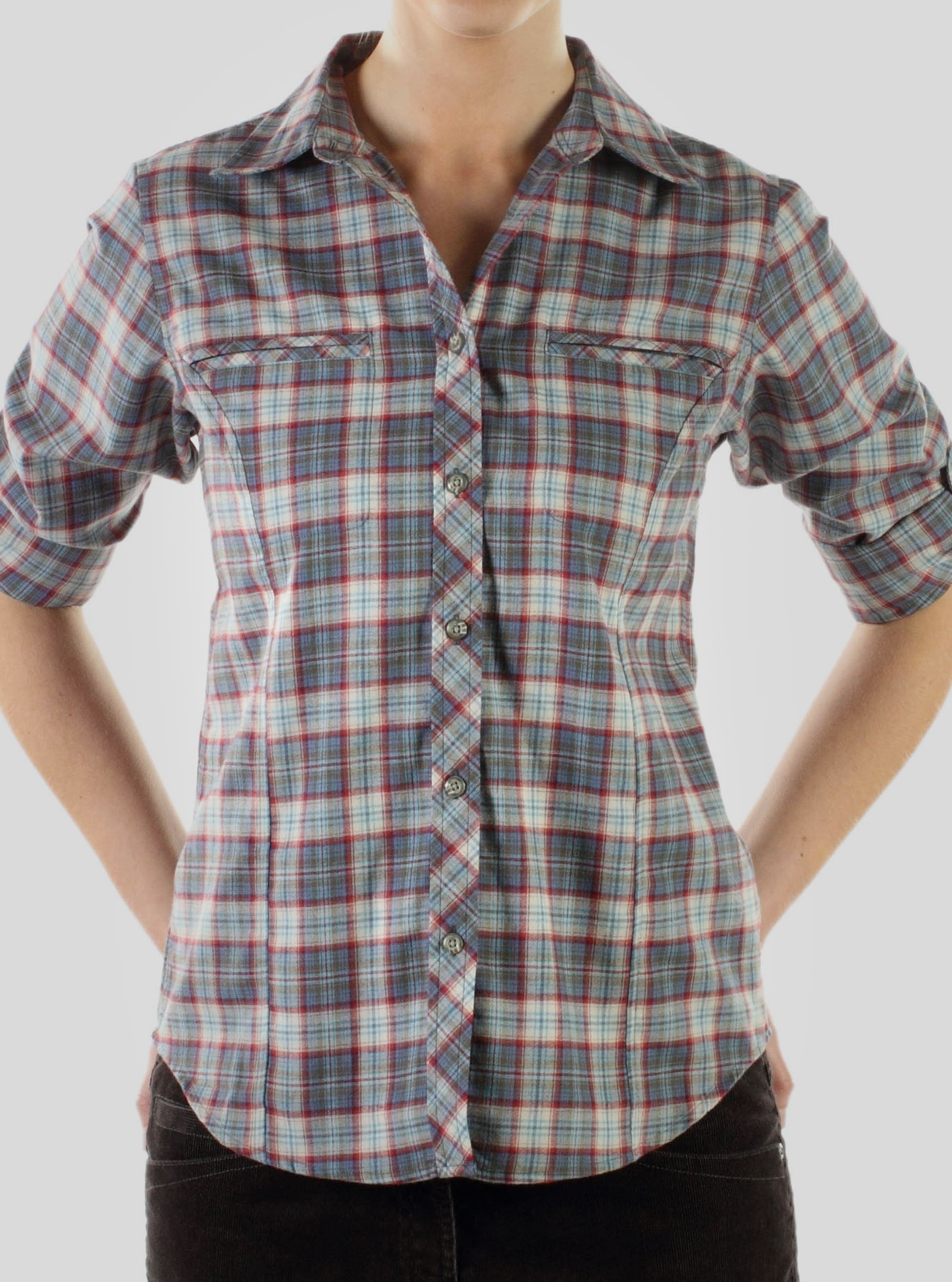 Women's Trailing Off™ Macro Plaid Long-Sleeve Shirt