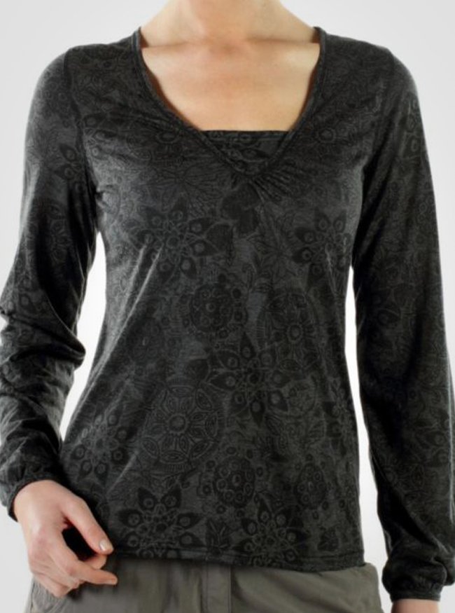 Look fabulous wherever you roam in the aZa V-neck shirt. Functional fabric ...