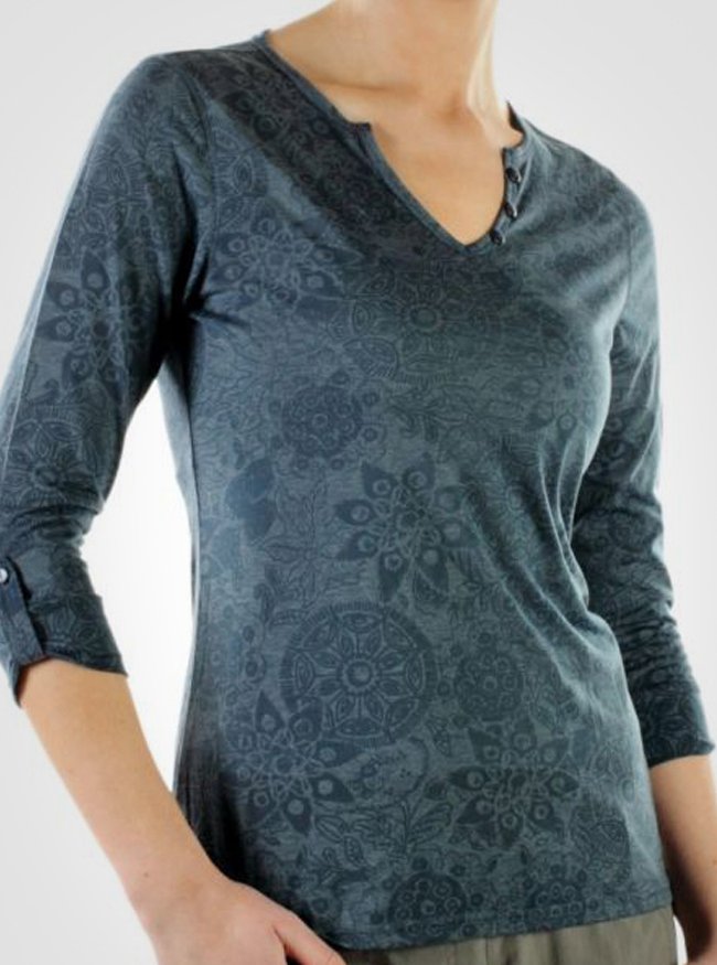 Women's aZa™ 3/4 Sleeve Notch Neck Shirt