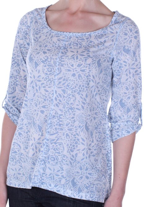 Look fabulous wherever you roam in the aZa Scoop Neck shirt. Functional ...
