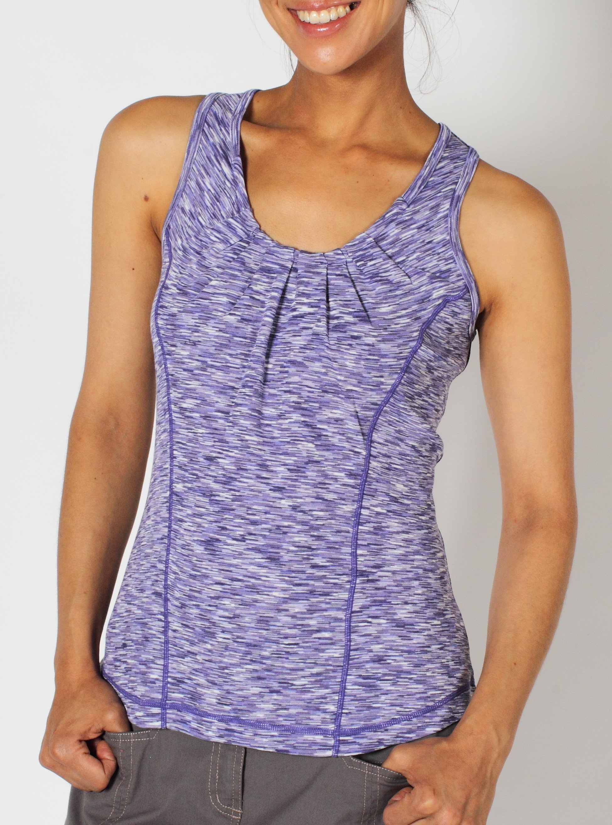 Throw on this unique and functional tank top whenever you're headed out on an...