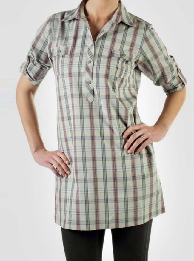 Be light and breezy in the Pocatello Plaid Dress, a soft flannel that is ...