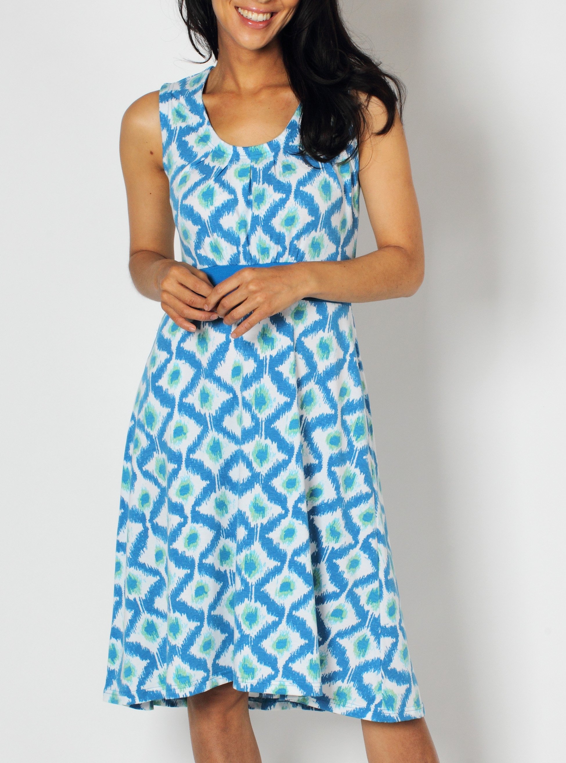 The flattering diamond print Go-To is a fun travel dress that is functional ...