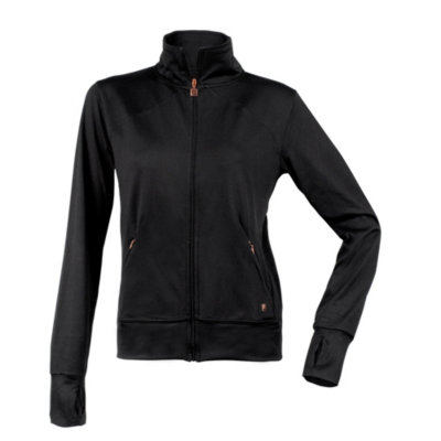 Peached poly solid jacket