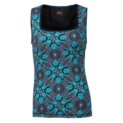 Medallion print full coverage tank