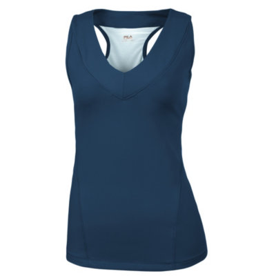 Full coverage stretch nylon v-neck tank
