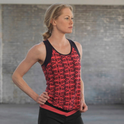 Scroll Printed Cross Back Tank