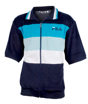 stripe terry jacket