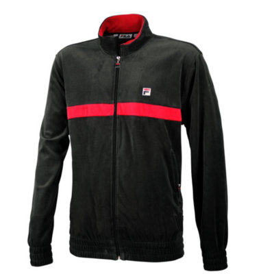 Insert stripe velour jacket