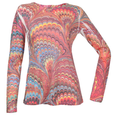 Peacock feather print t-shirt