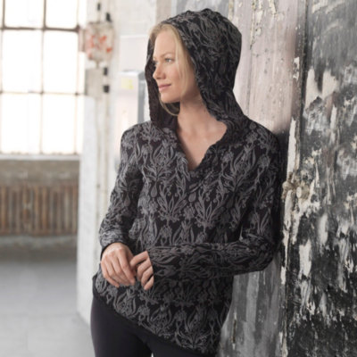 Long sleeve wallpaper print hoody