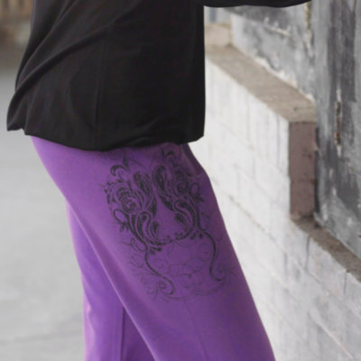 Scroll print pant