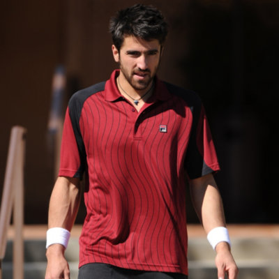 Center court printed polo
