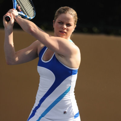 Center court racerback tank