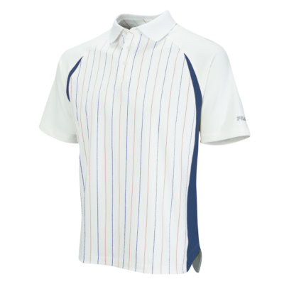 center court 3-button stripe polo