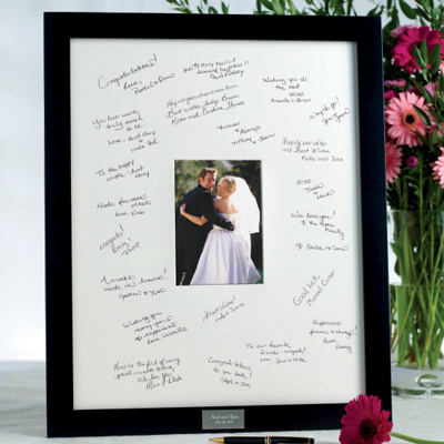 Engraved Wedding Picture Frames on Wedding Guest Book Picture Frame   Signable Picture Frame