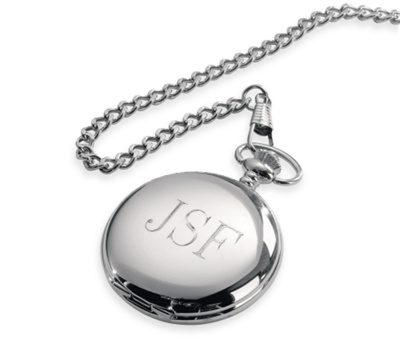 Silverplated Pocket Watch for Groomsmen
