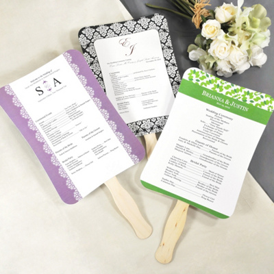 Wedding Ceremony Programs Fans on Diy Ceremony Program Fan Kit