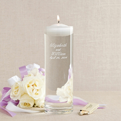 Floating Wedding Unity Candle and Vase